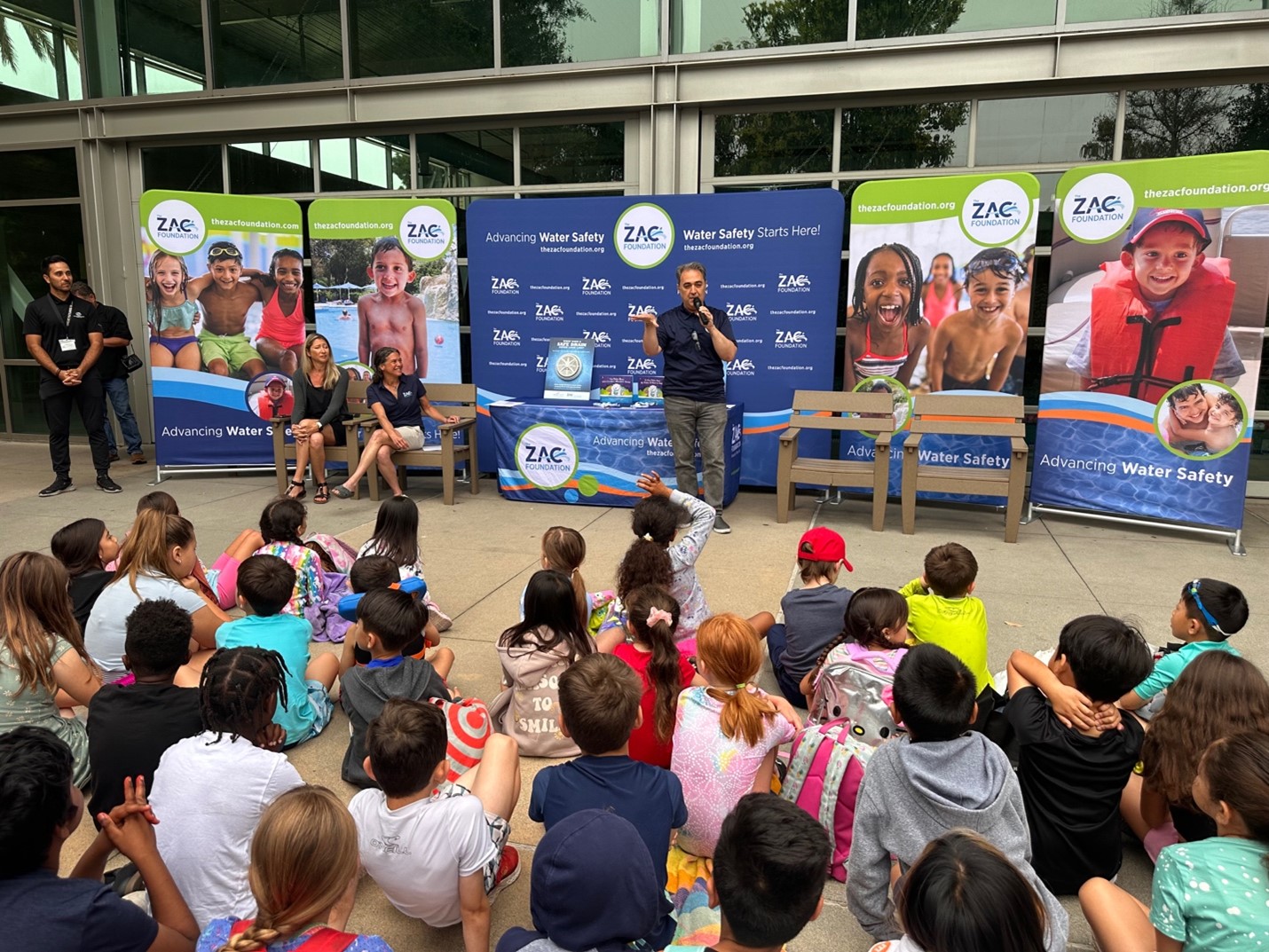 ZAC Foundation Member Speaking to Children About Water Safety